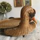 Bird woven bamboo tray