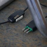 Lampe de table vintage en métal chromé, Italie, années 1970