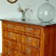 Louis-Philippe Commode (19th century) Walnut Burl Saint Anne Marble