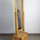Woven wicker and bamboo full-length mirror, 70s/80s.