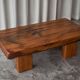Brutalist coffee table in solid oak - 1920s