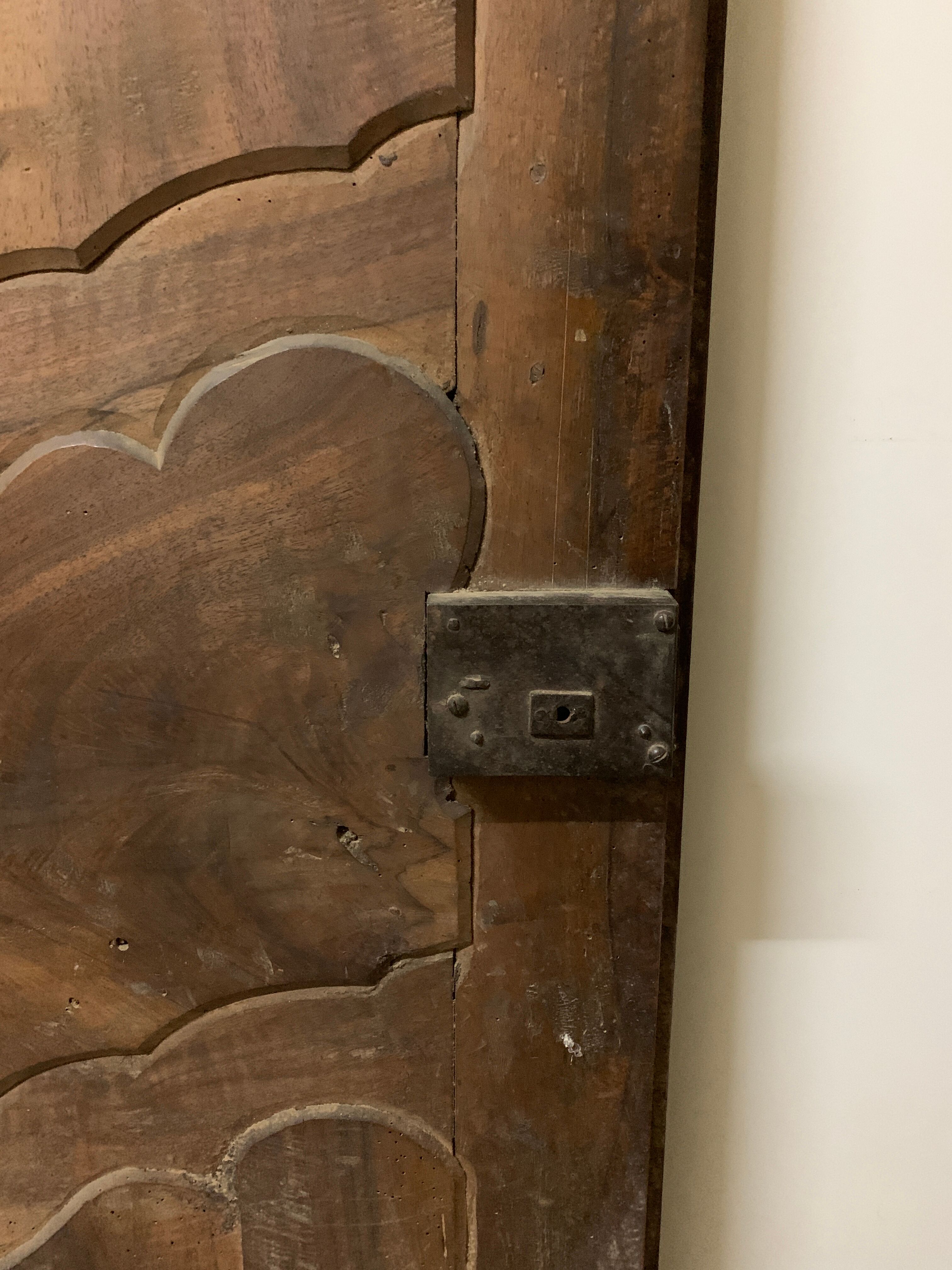 Pair of walnut doors