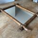 Faux bamboo wood mirror