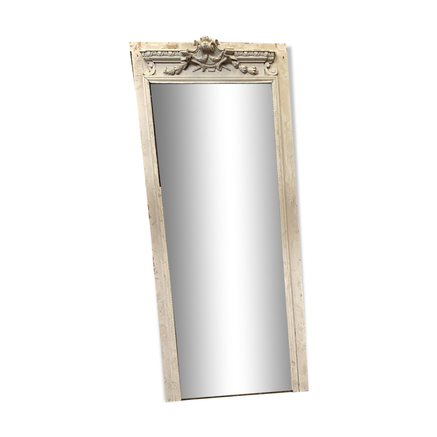 Napoleon III style mirror in carved wood and stucco 19th century