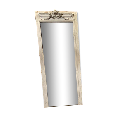 Miroir de style Napoléon III en bois et stuc sculpté XIX siècle
