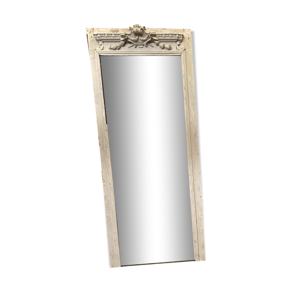 Miroir de style Napoléon III en bois et stuc sculpté XIX siècle