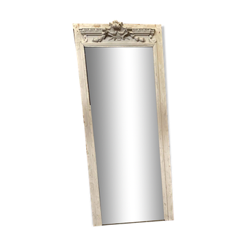 Napoleon III style mirror in carved wood and stucco 19th century