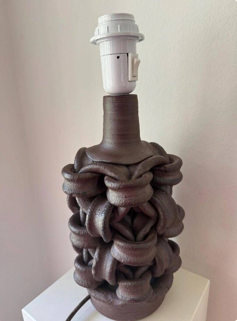 Danish studio pottery ceramic lamp, 1960s
