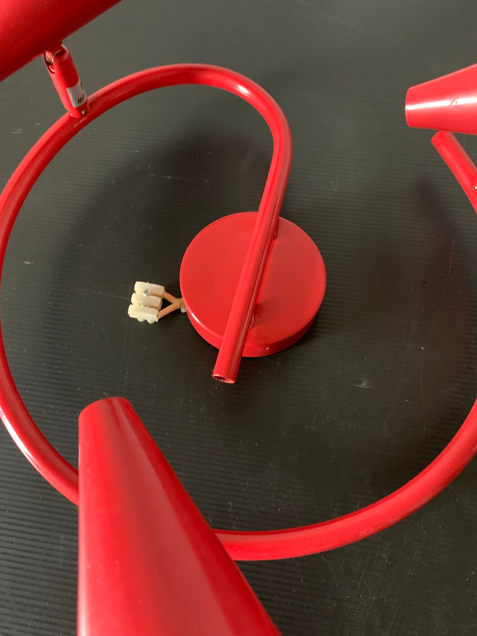 Red vintage wall lamp or ceiling lamp