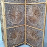Vintage rattan screen