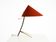 Large Kalmar Mid-Century tripod brass table lamp with a new fabric shade