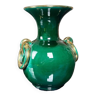 Vintage Earthenware Vase from Vallauris - Green and Gold