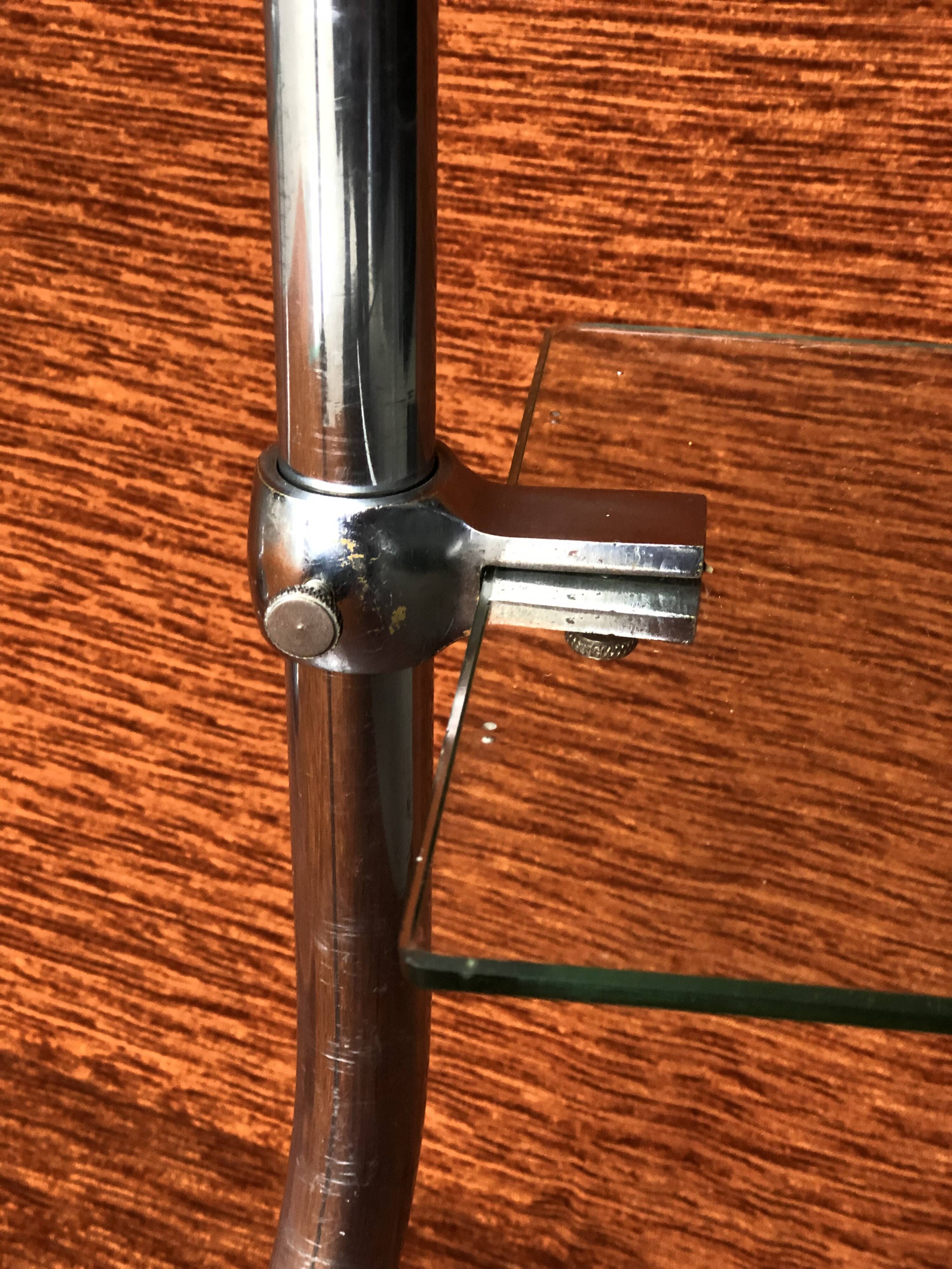 Pair of vintage chrome shelves 1950-1960