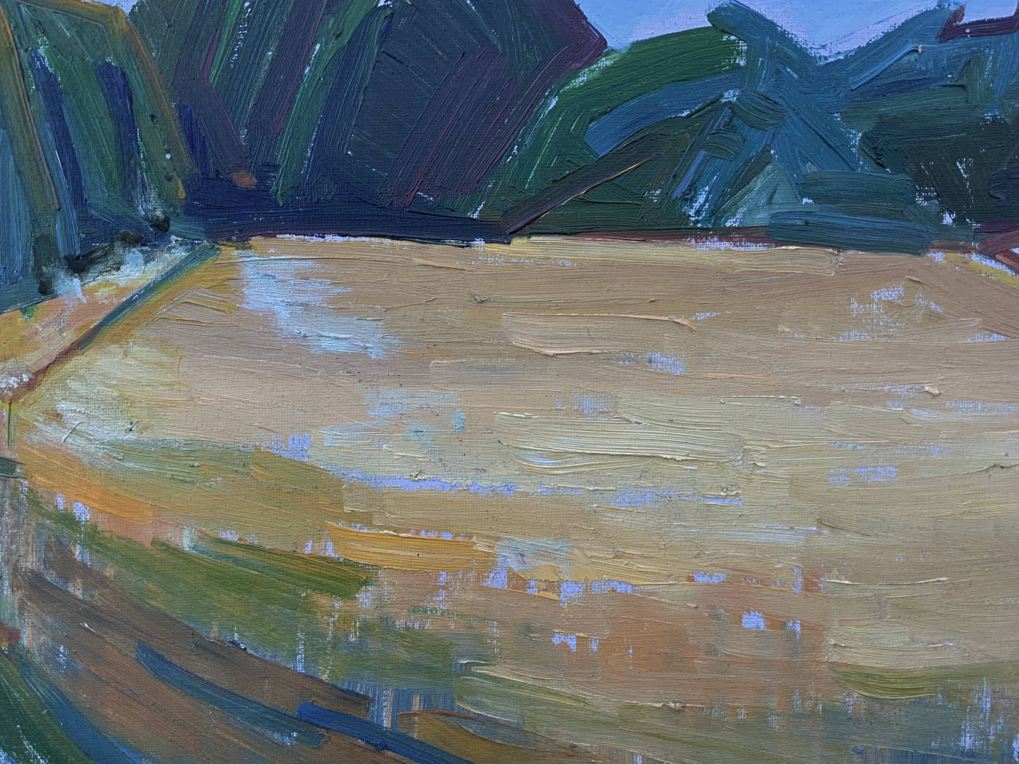 Vintage Modernist Oil on canvas landscape by Richad von Ahn