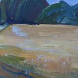 Vintage Modernist Oil on canvas landscape by Richad von Ahn