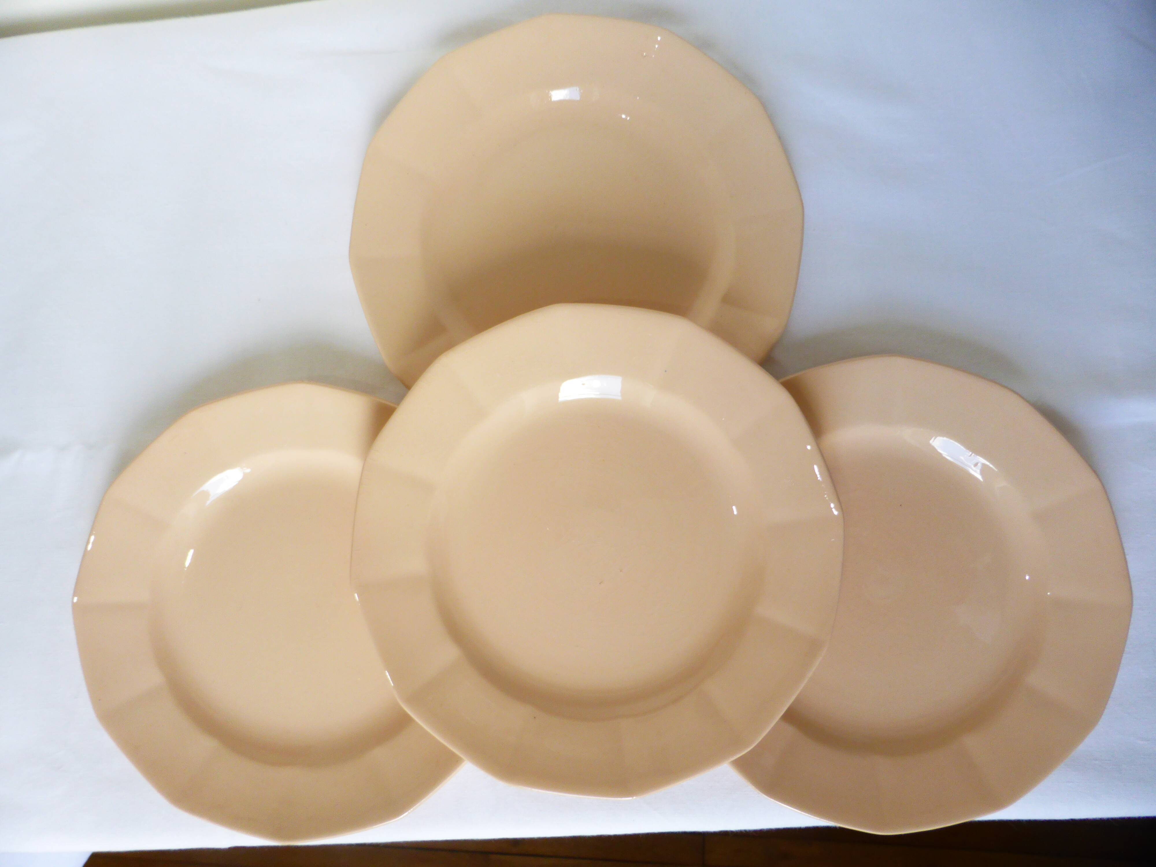 4 dessert plates by Digoin Sarreguemines