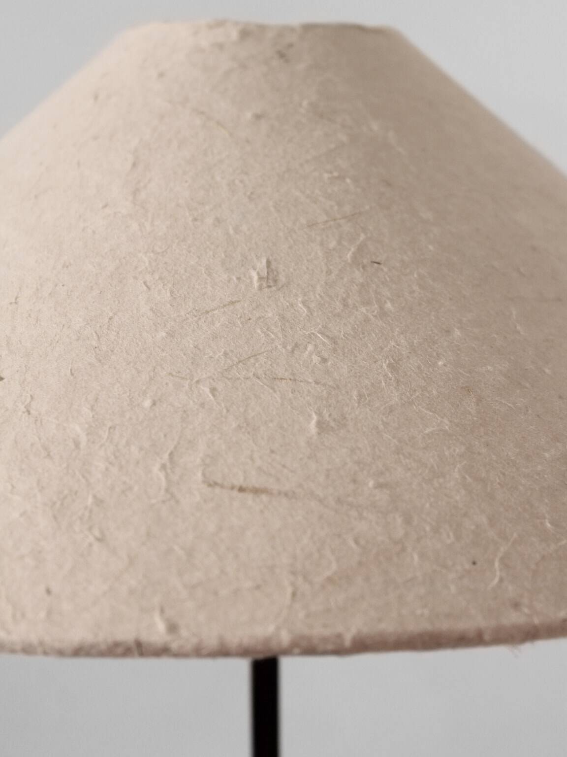 Mid-Century Swedish Wood And Iron Tall Lamp