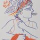 Alekos fassianos: athlete and dove of peace, signed lithograph