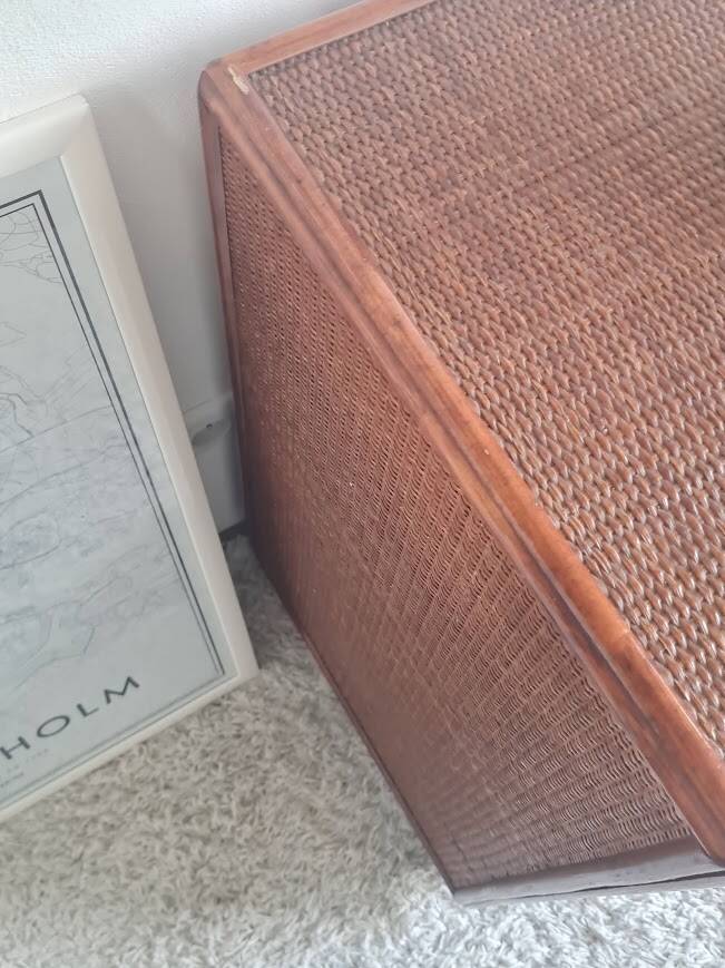 Vintage rattan chest of drawers circa 1960s