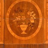 Louis XVI style commode in marquetry