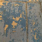 Blue patinated indian door with carved frame