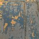 Blue patinated indian door with carved frame