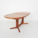 Teak oval extendable dining table by Korup Stolefabrik