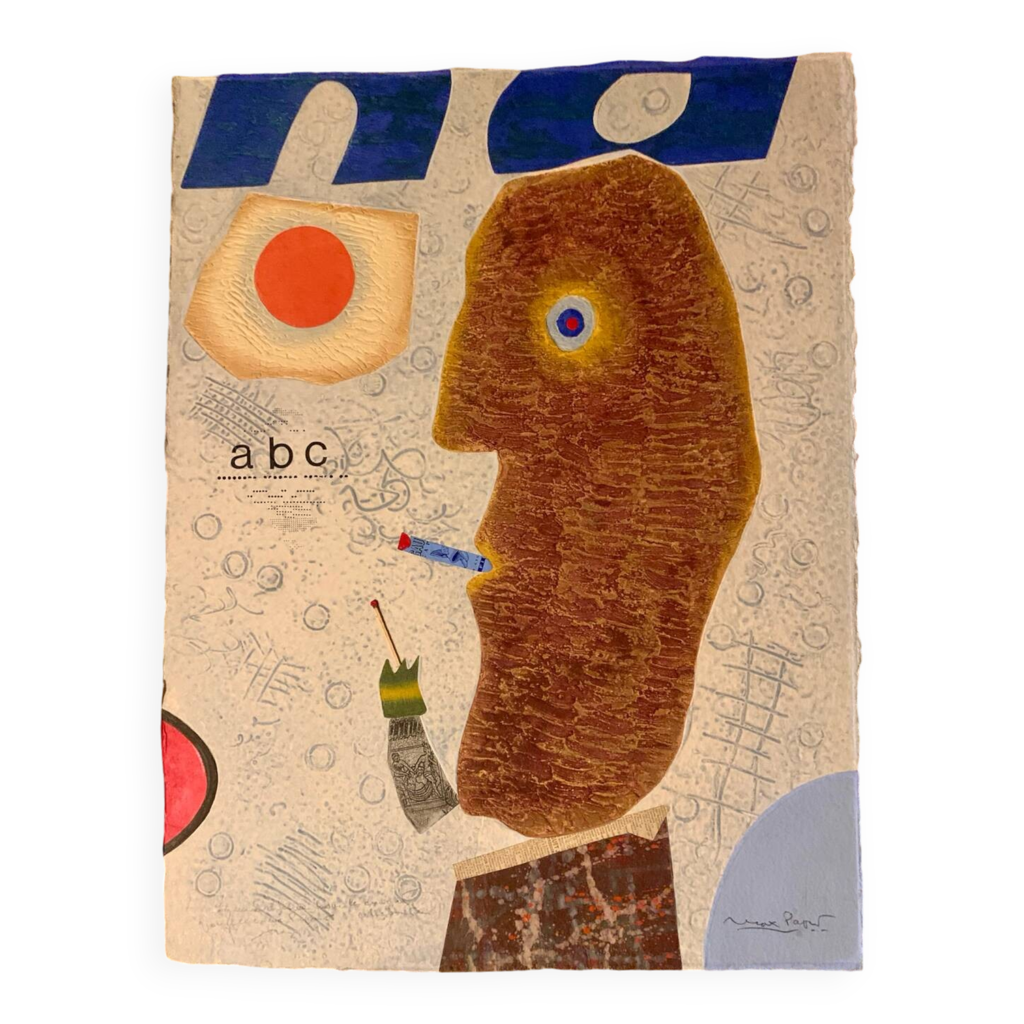 Max Papart - ABC - Mixed technique - signed