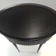 Table d'appoint, table de chevet ovale en hêtre noir ébénisé, Italie