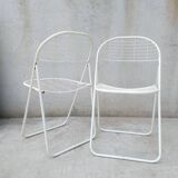 Pair of Ted Net folding chairs by Niels Gammelgaard for Ikea, 1970s