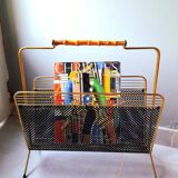 Perforated metal magazine rack, 1950