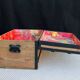 Wooden travel trunk