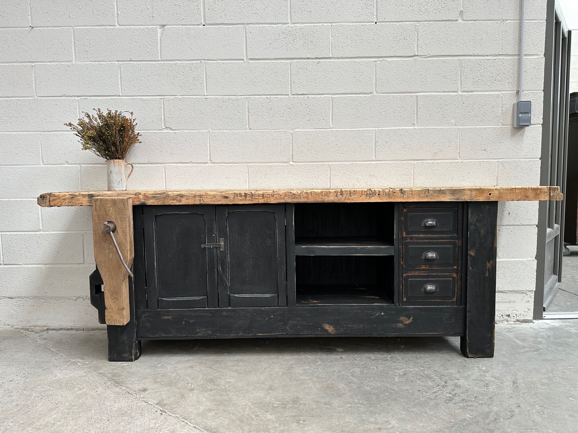Patinated workbench