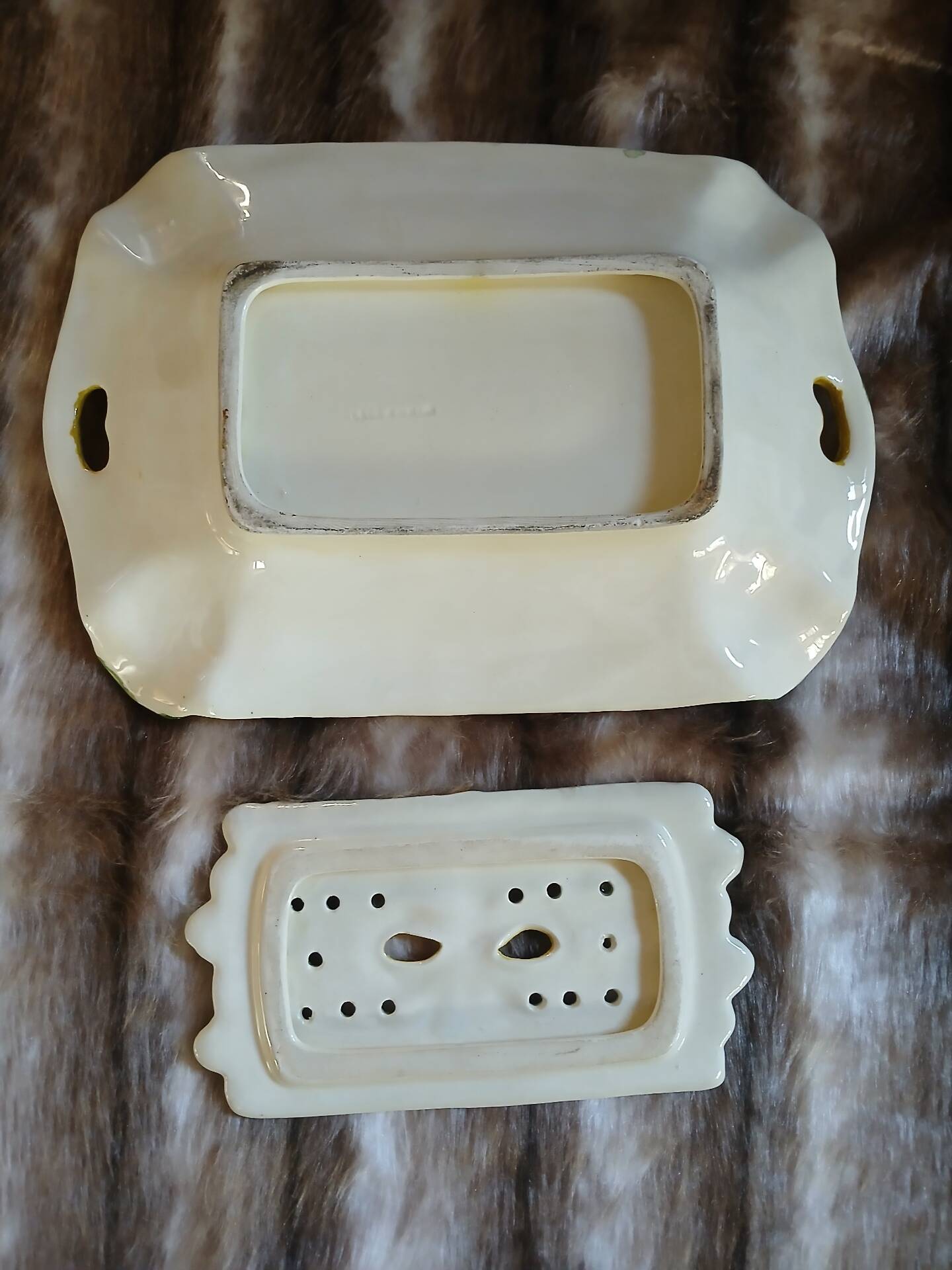 Old Vallauris slipware plate