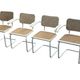 Set of 4 Cesca chairs model B64 with armrests Cesca Marcel breuer design