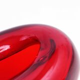 Vintage red glass vase