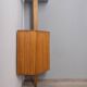 Vintage 1950s floor-to-ceiling corner cabinet in wood italian design