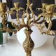 Old chandelier with 5 branches, decorated with Rinceaux, Louis XV / Rocaille style. In gilded bronze