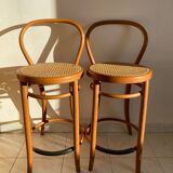 High bar chair in wickerwork