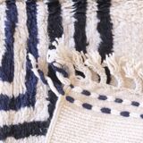 Black and White Rug from Morocco - 268 x 175 cm