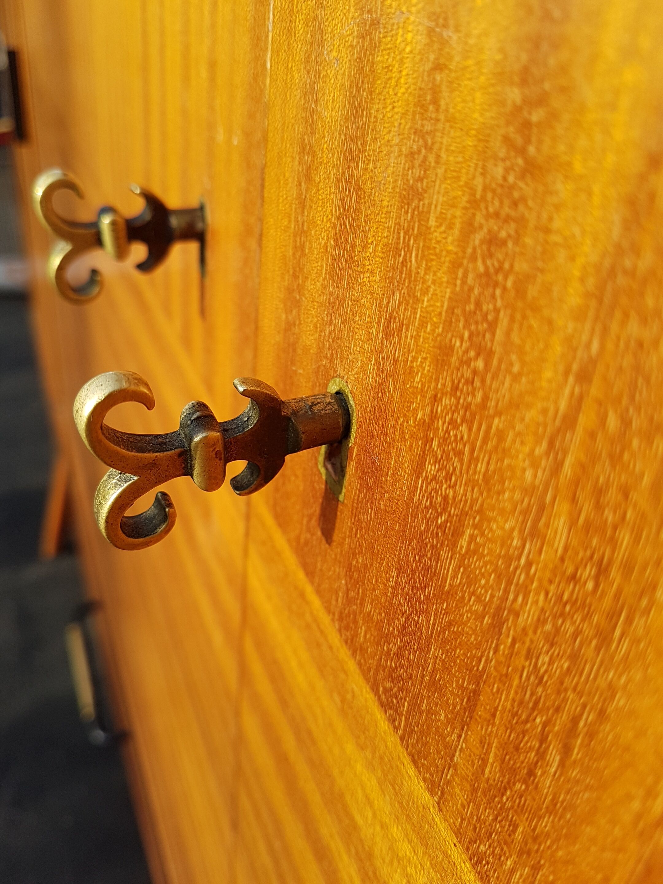 Sideboard in teck and formica black design Charles Ramos