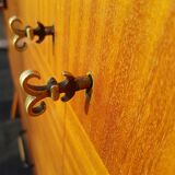 Sideboard in teck and formica black design Charles Ramos