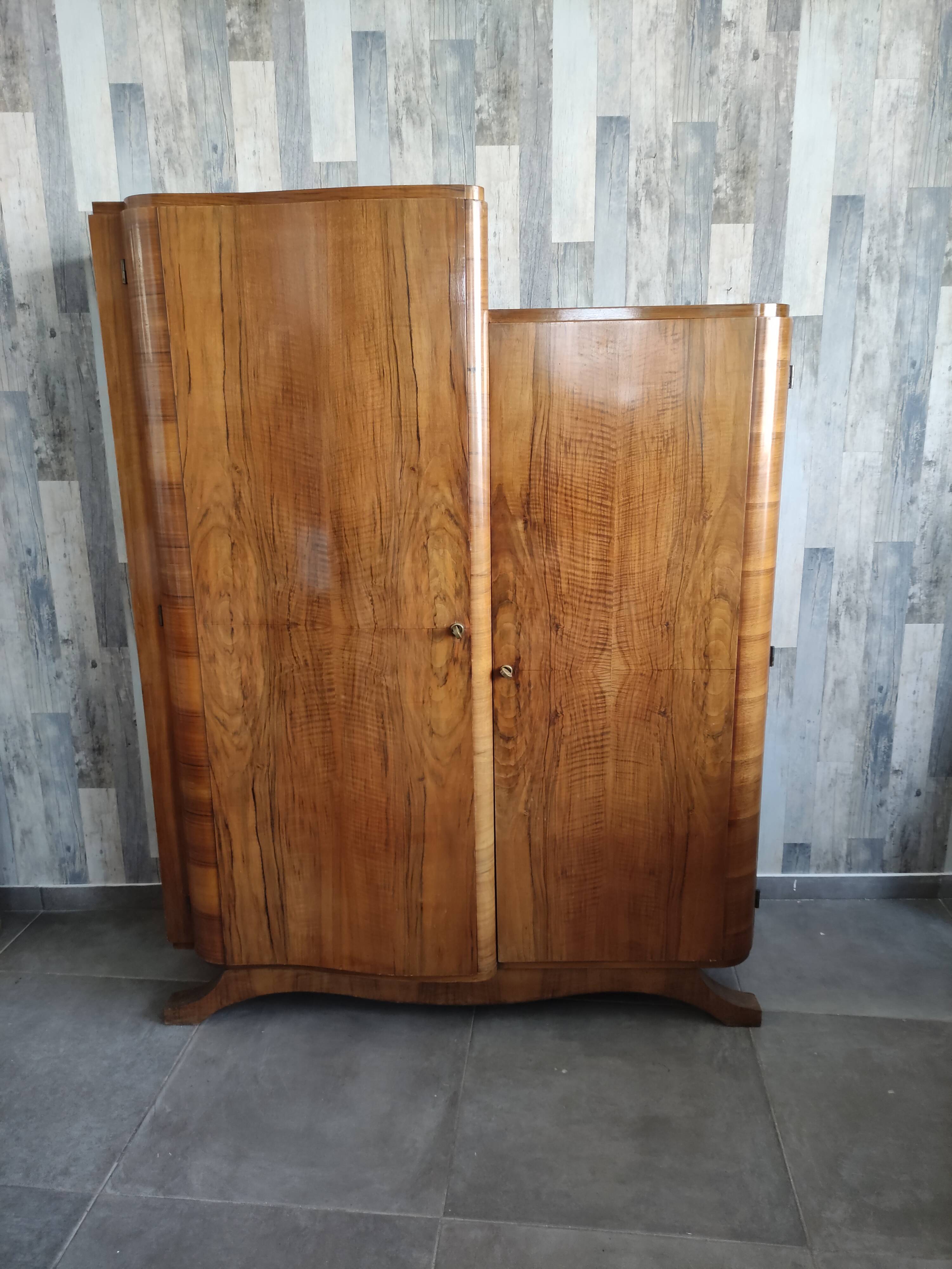 Asymmetrical wardrobe Art Deco style 50/60