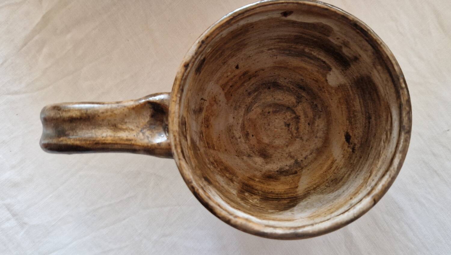 Ceramic punch service signed R. Kapota