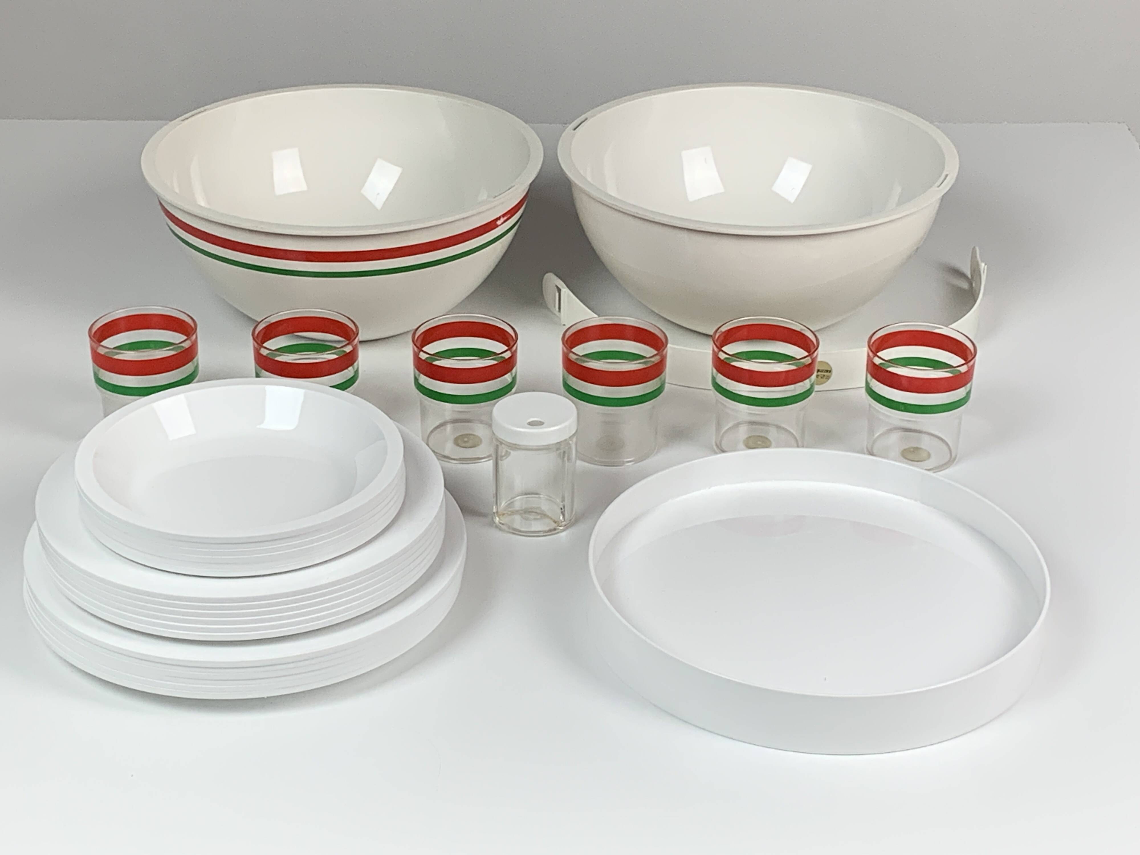 Italian complete picnic set by Carlo Viglino for Guzzini, 1960s