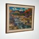 Huile sur toile suédoise d'époque mi-siècle – « Automne, montagnes d'Offerdal, Jämtland » par Nils Öberg – Vintage et encadrée – 45 × 53 cm