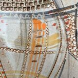 Large German ceramic plate with fish from the mid-century.