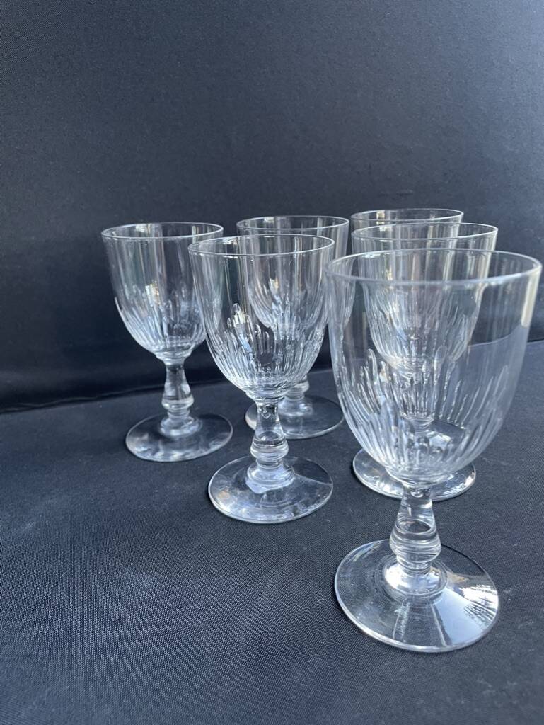 6 Baccarat port glasses – Art Nouveau