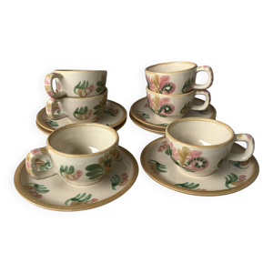 Tasses HB Henriot Quimper - peint