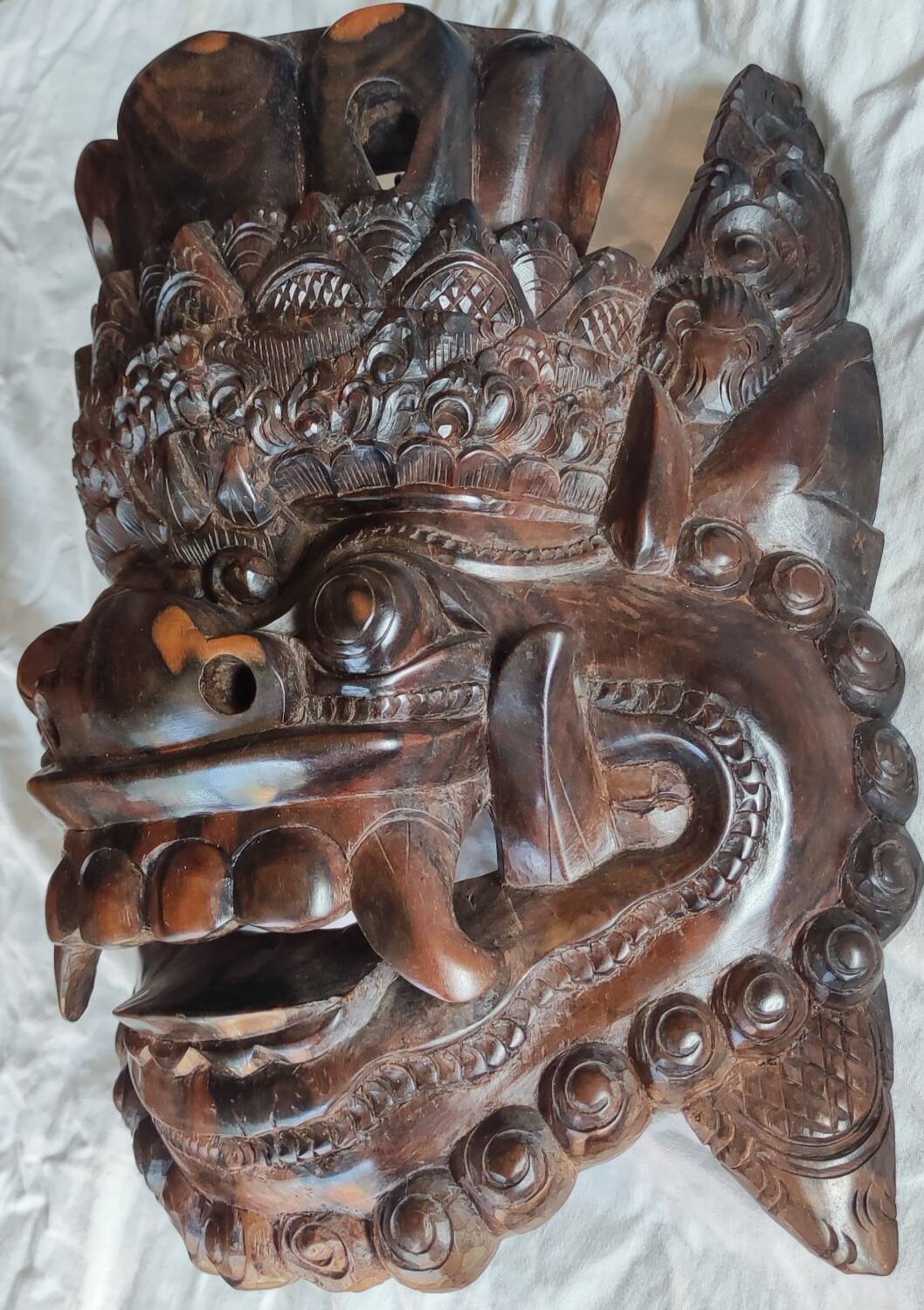 Old mask sculpture Indonesia rosewood